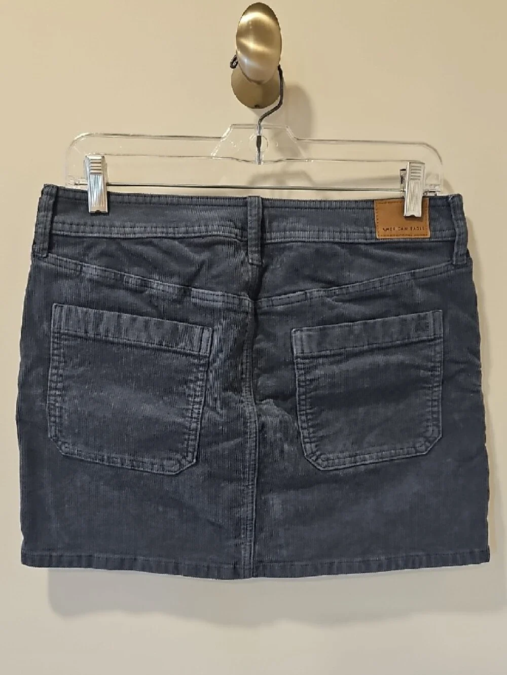 American Eagle High Waisted Corduroy Mini Skirt; EUC; Size 10; Teal color - Picture 6 of 7